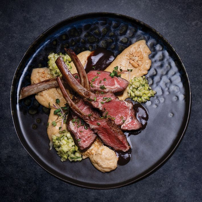 Bárány gerinc sült paszternák pürével